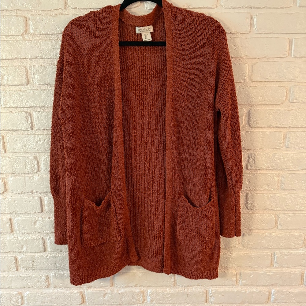 Rachel Zoe rust Cozy Knit Cardigan
